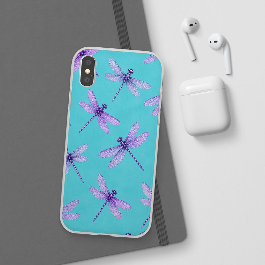 Turquoise Dragonfly Dreams – Flexi iPhone & Samsung Phone Case