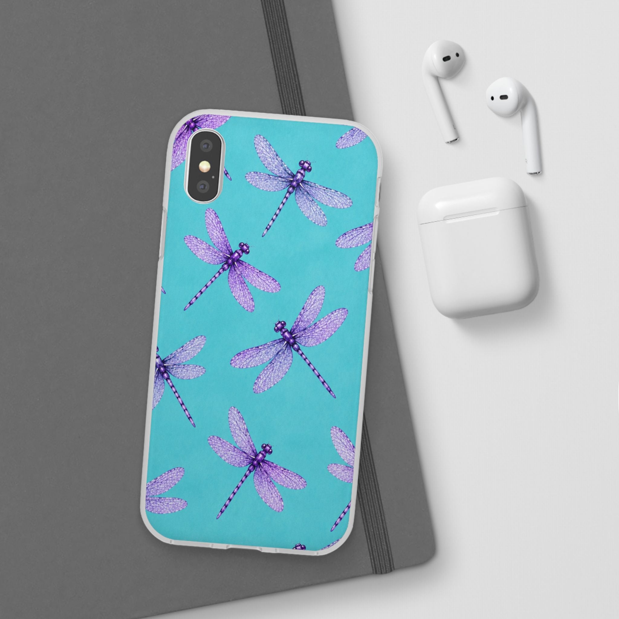 Turquoise Dragonfly Dreams – Flexi iPhone & Samsung Phone Case