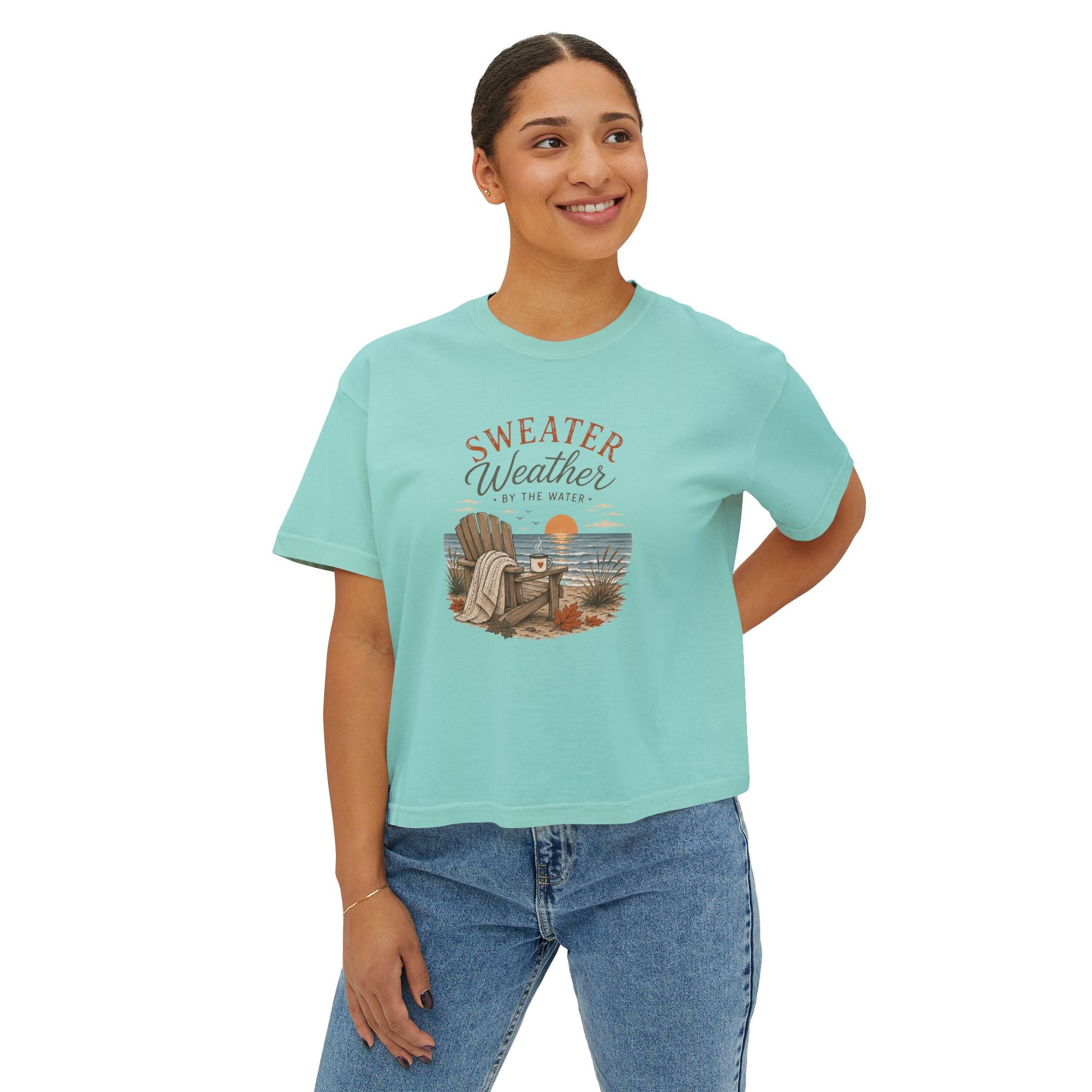 Sweater Weather by the Water – Boxy Tee