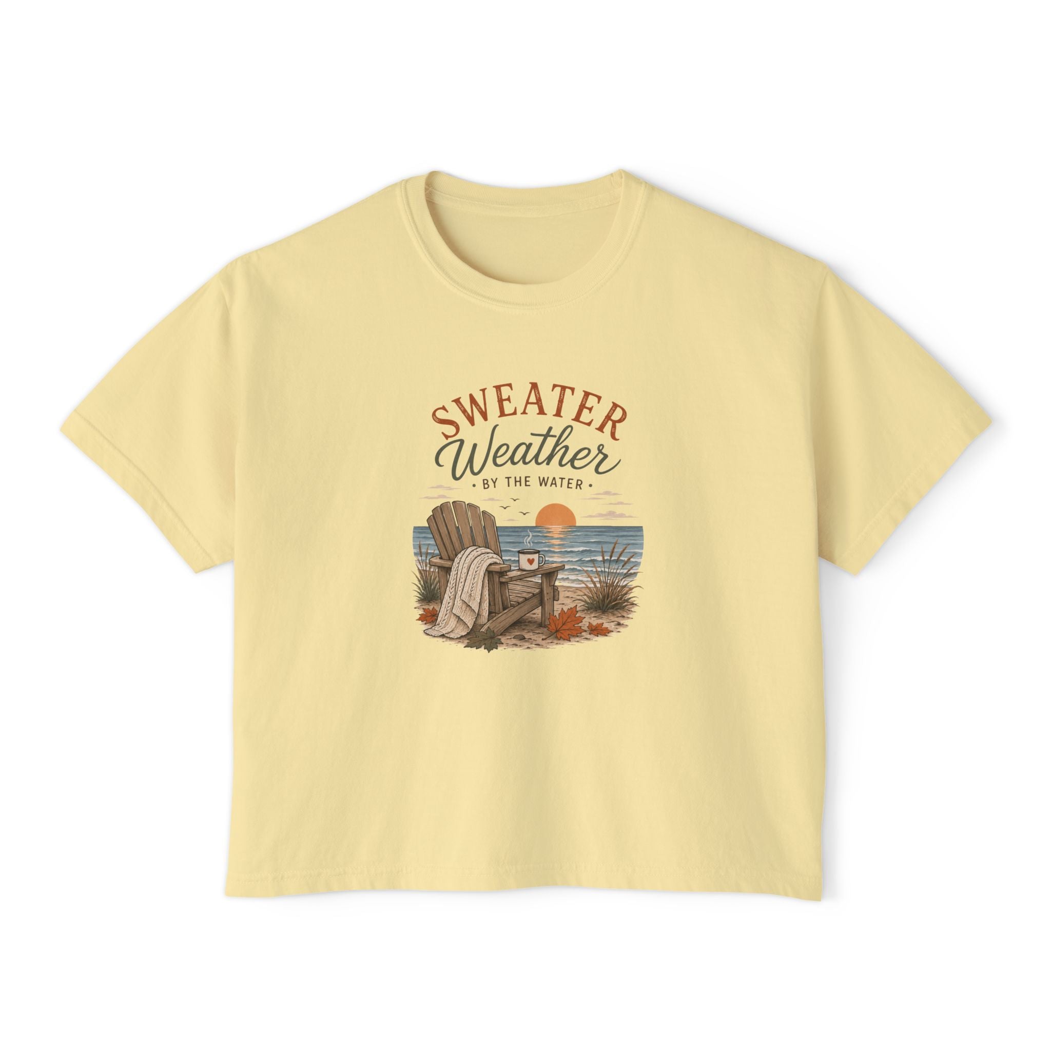 Sweater Weather by the Water – Boxy Tee