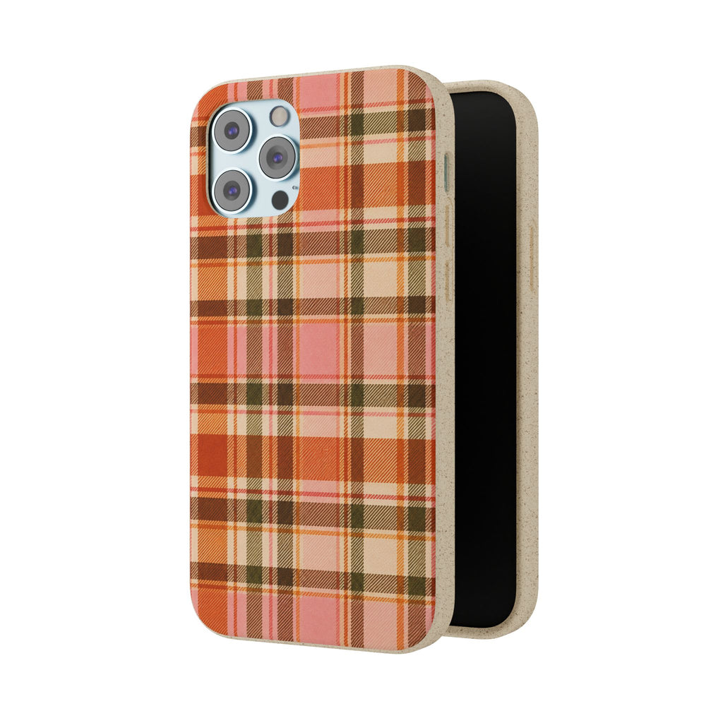 Hello Fall Plaid- Eco-Friendly Biodegradable Phone Case