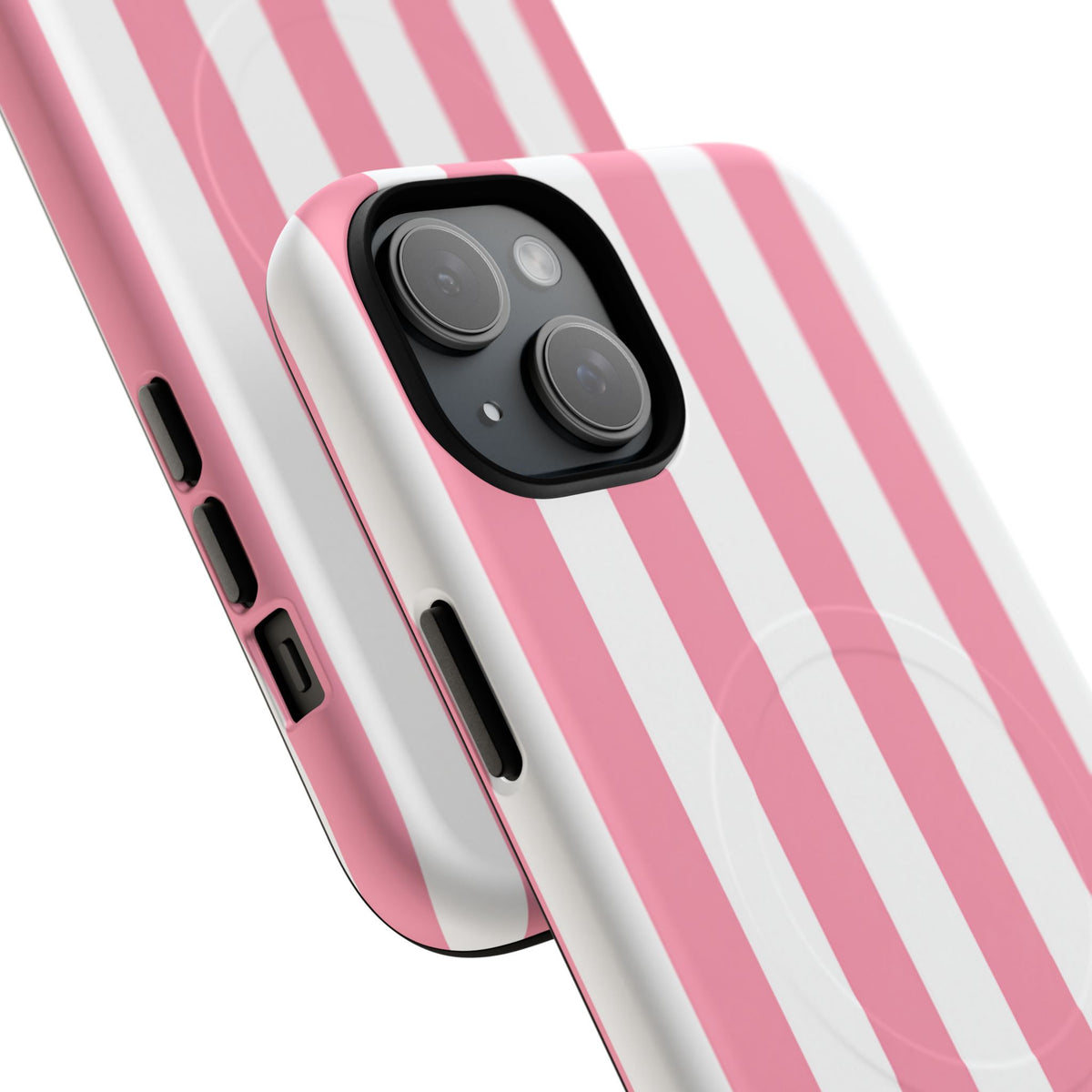 Personalized Pink Cabana Stripe – Tough Magnetic Phone Case