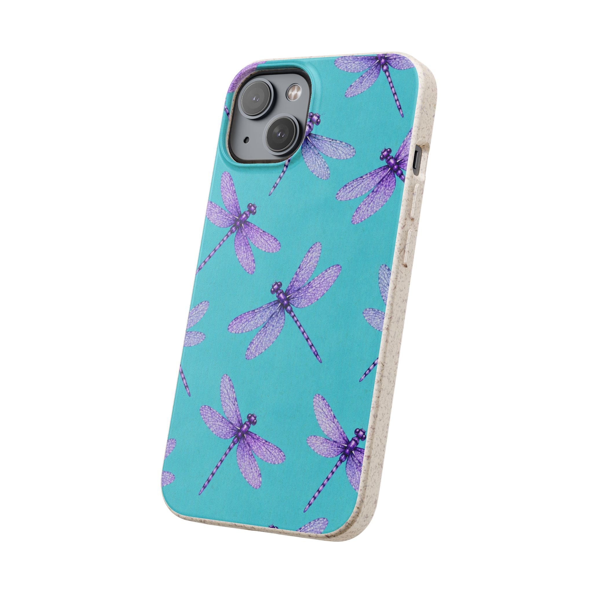Turquoise Dragonfly Dreams — Eco-Friendly Biodegradable Phone Case