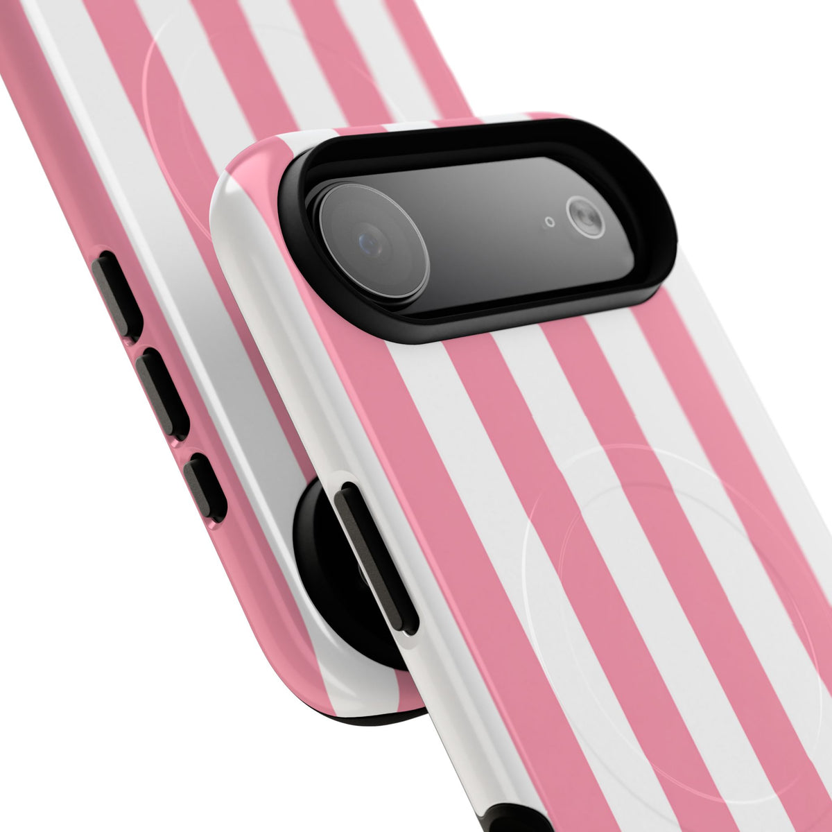 Personalized Pink Cabana Stripe – Tough Magnetic Phone Case