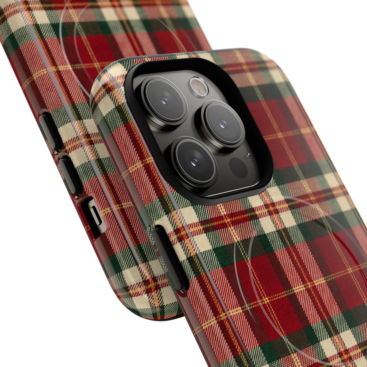 Christmas at the Cabana Plaid -Tough Magnetic Phone Case