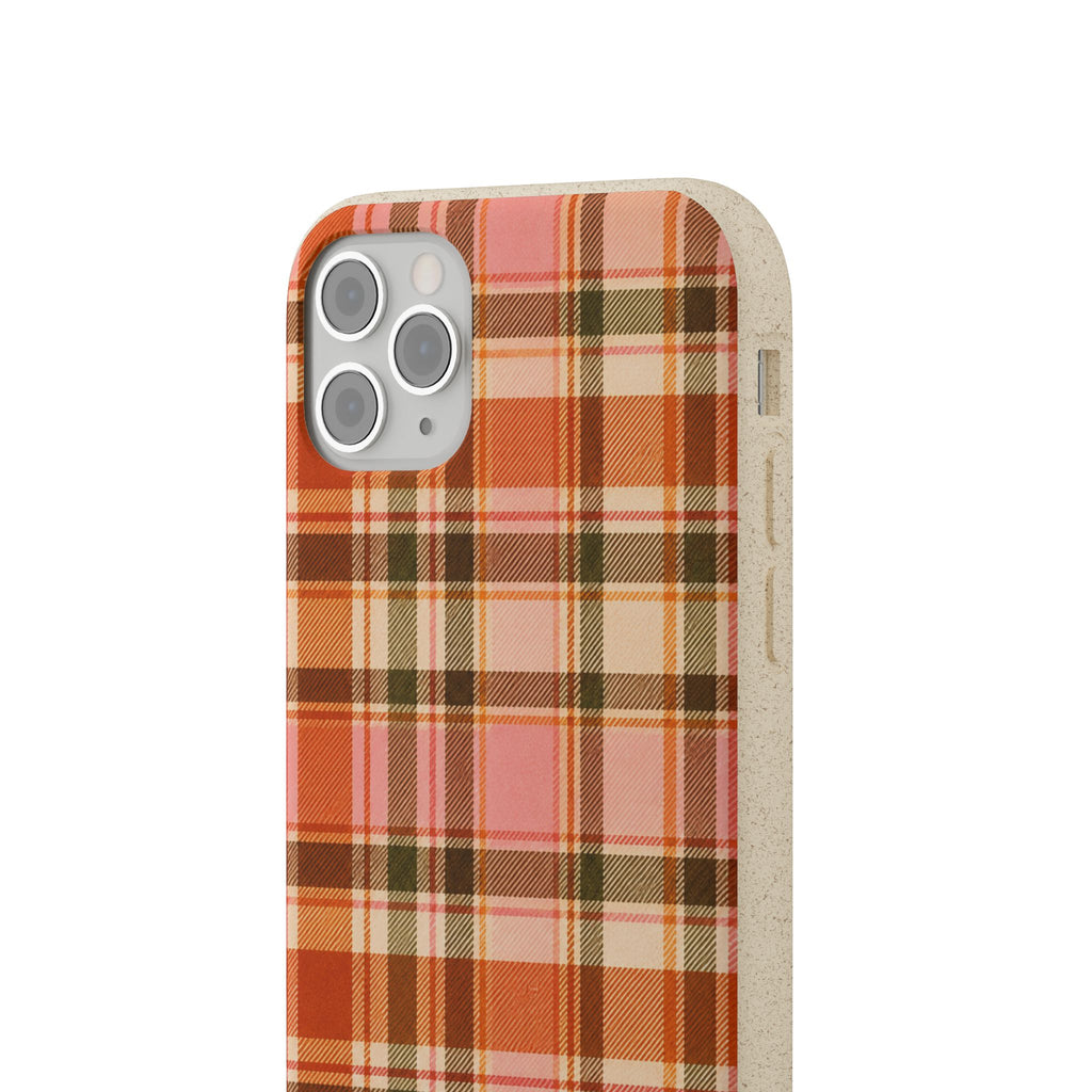 Hello Fall Plaid- Eco-Friendly Biodegradable Phone Case