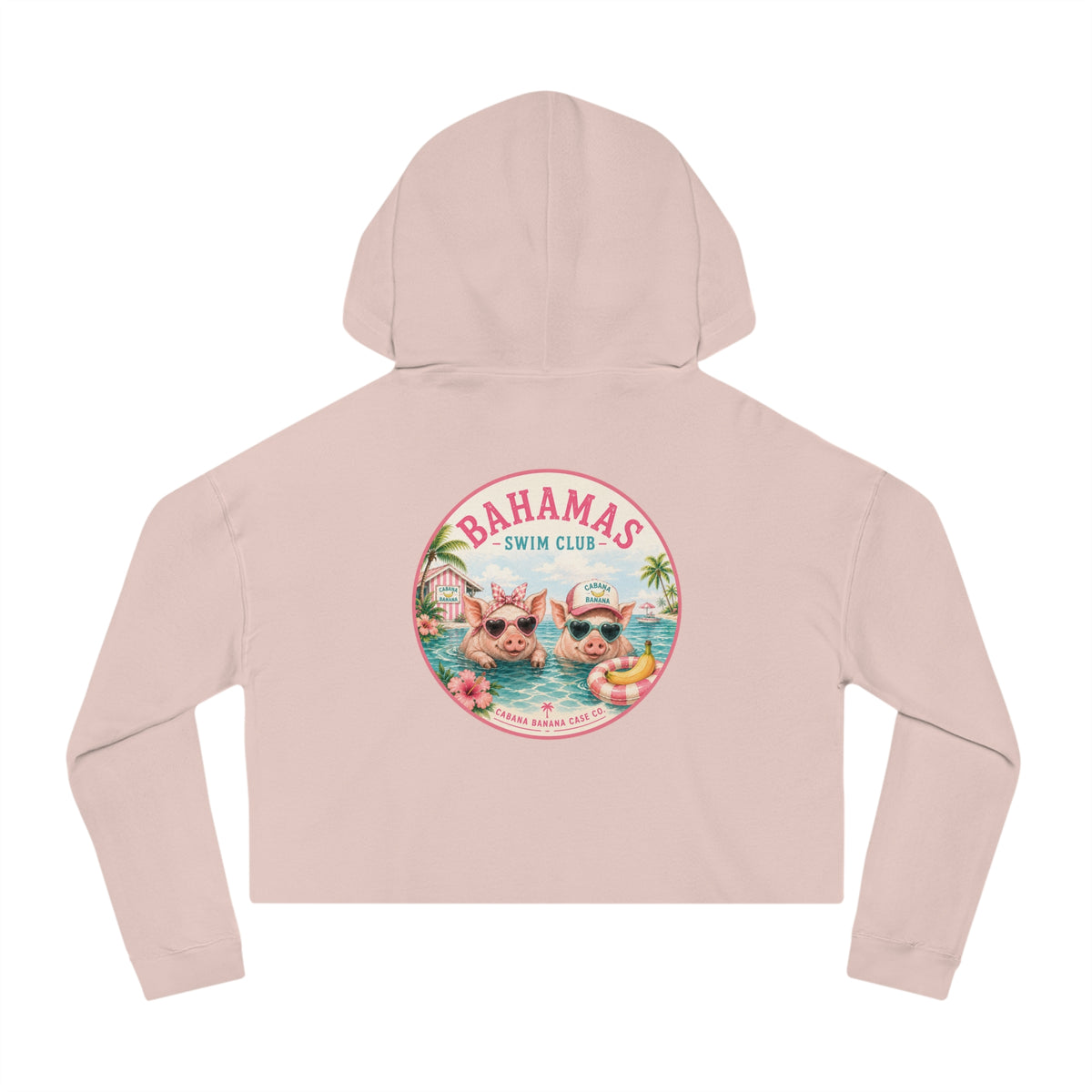 Bahamas Pig Swim Club Cropped Hoodie
