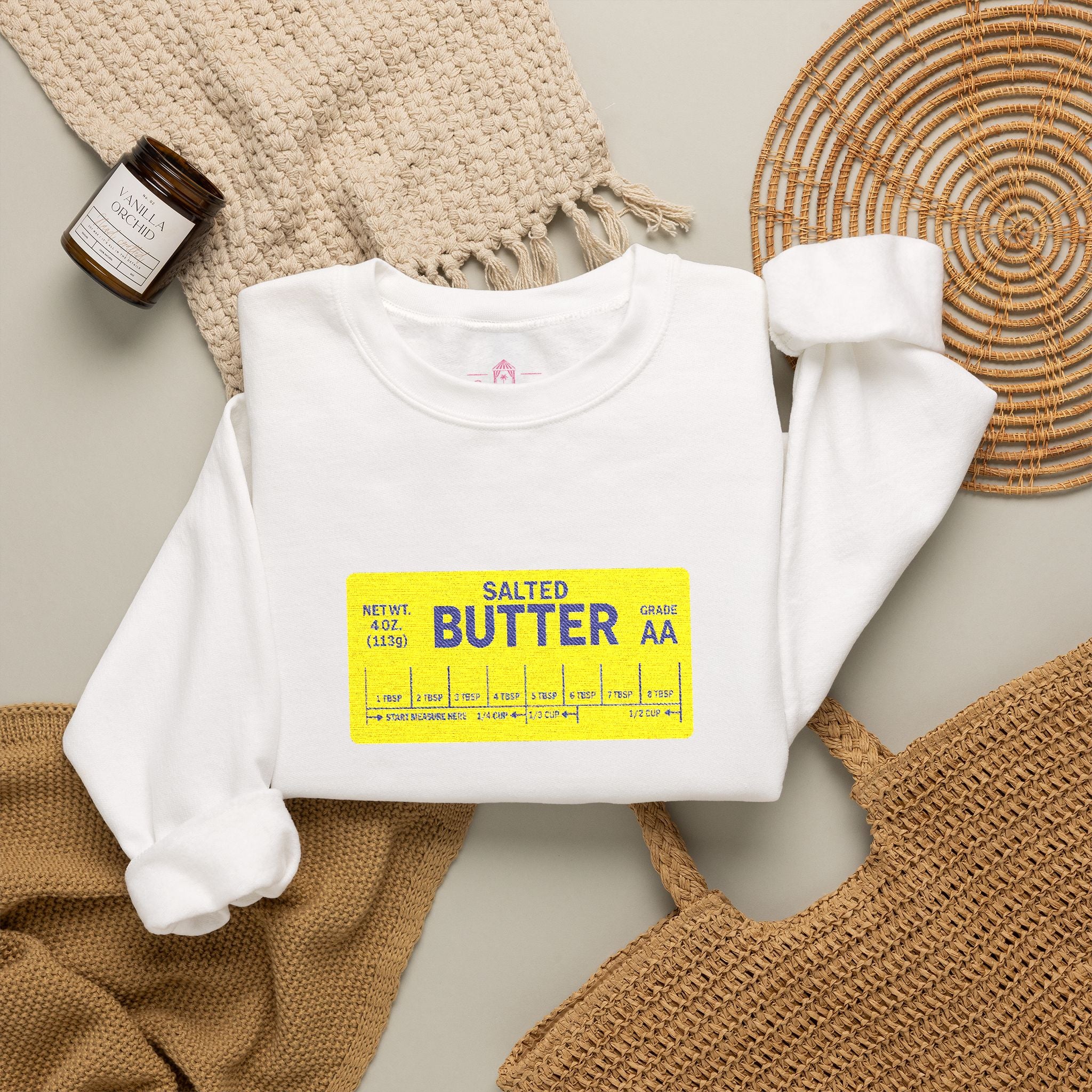 Butter Me Up In The Cabana – Embroidered Sweatshirt