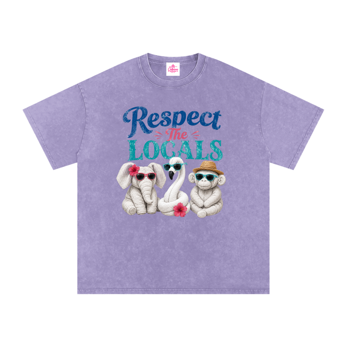 Respect The Locals Snow Washed Oversized Cotton T-Shirt