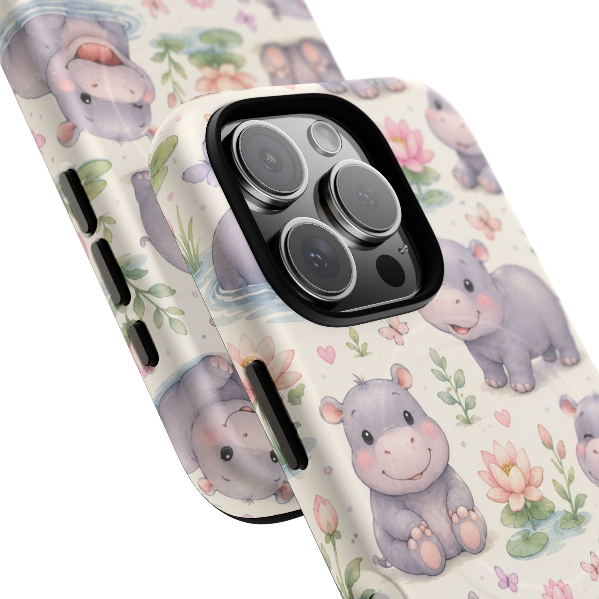 Hippo in Paradise- Tough Magnetic Phone Case