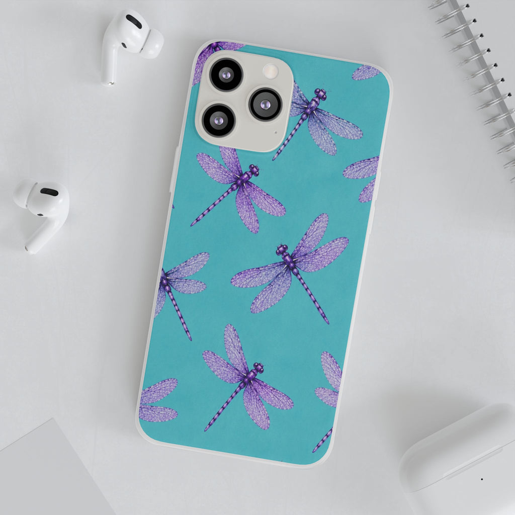 Turquoise Dragonfly Dreams – Flexi iPhone & Samsung Phone Case