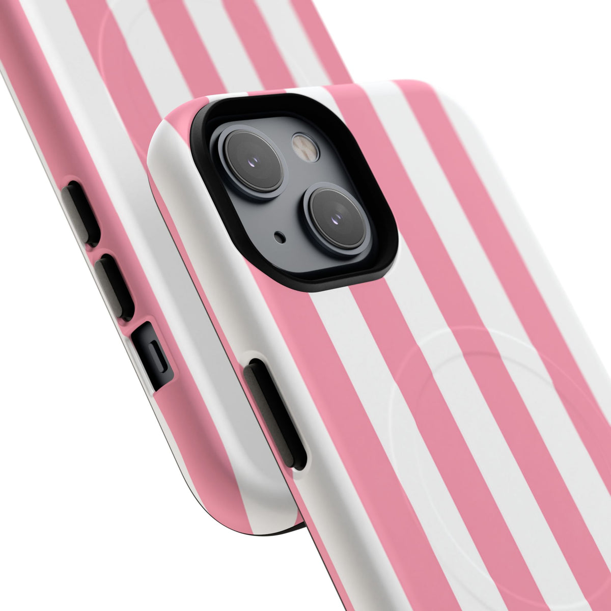 Personalized Pink Cabana Stripe – Tough Magnetic Phone Case