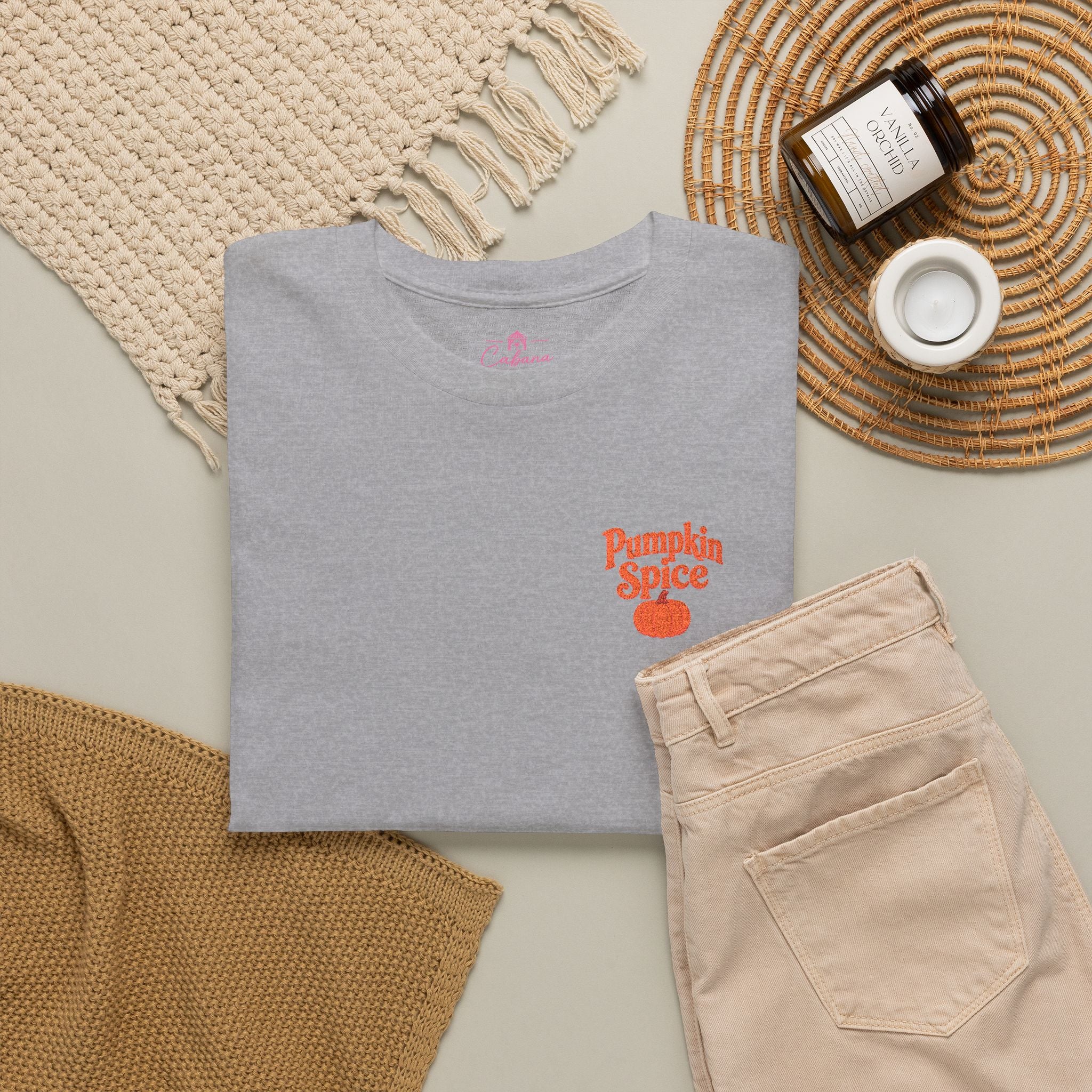 Pumpkin Spice Embroidered T-Shirt