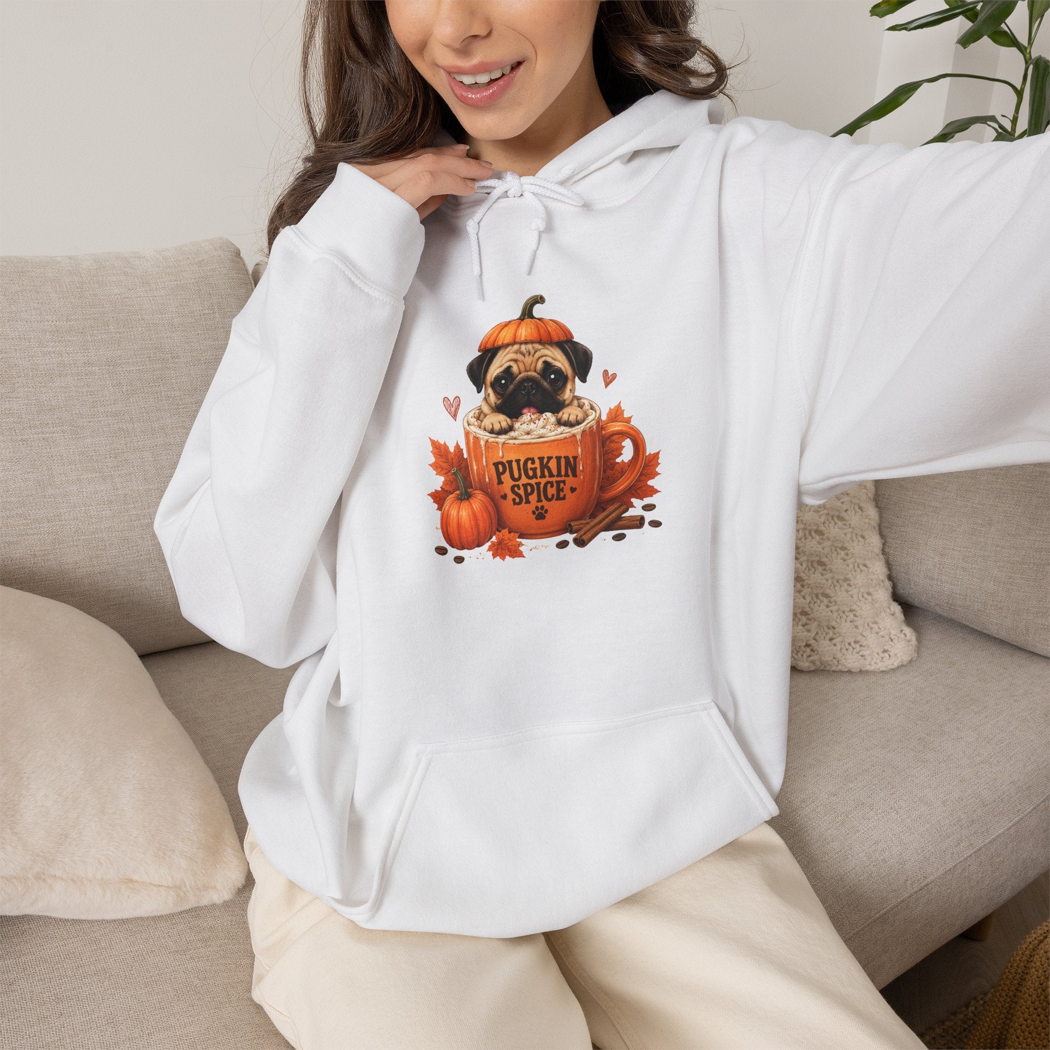 Pumpkin Spice Pug Hoodie — Graphic Sweatshirt