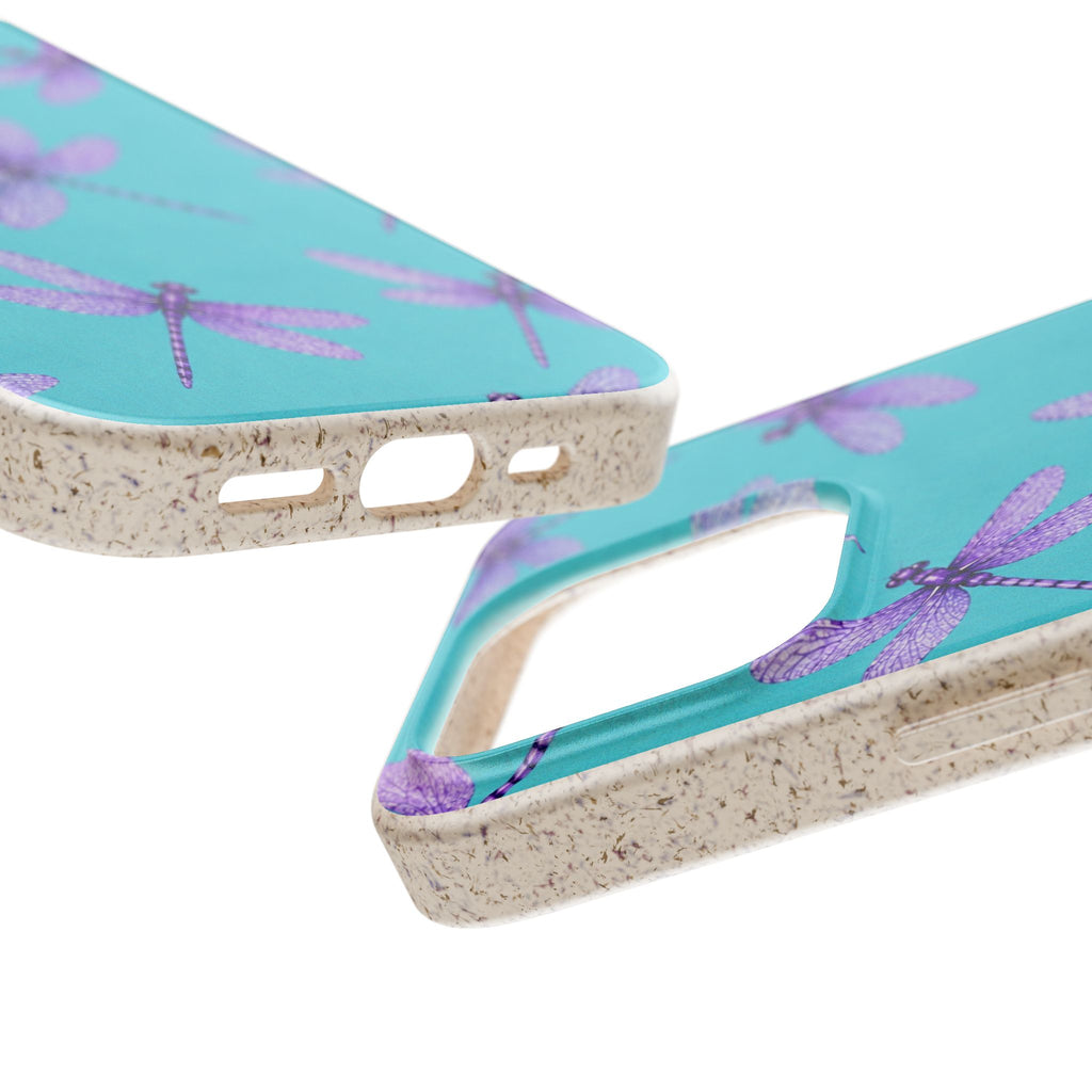 Turquoise Dragonfly Dreams — Eco-Friendly Biodegradable Phone Case