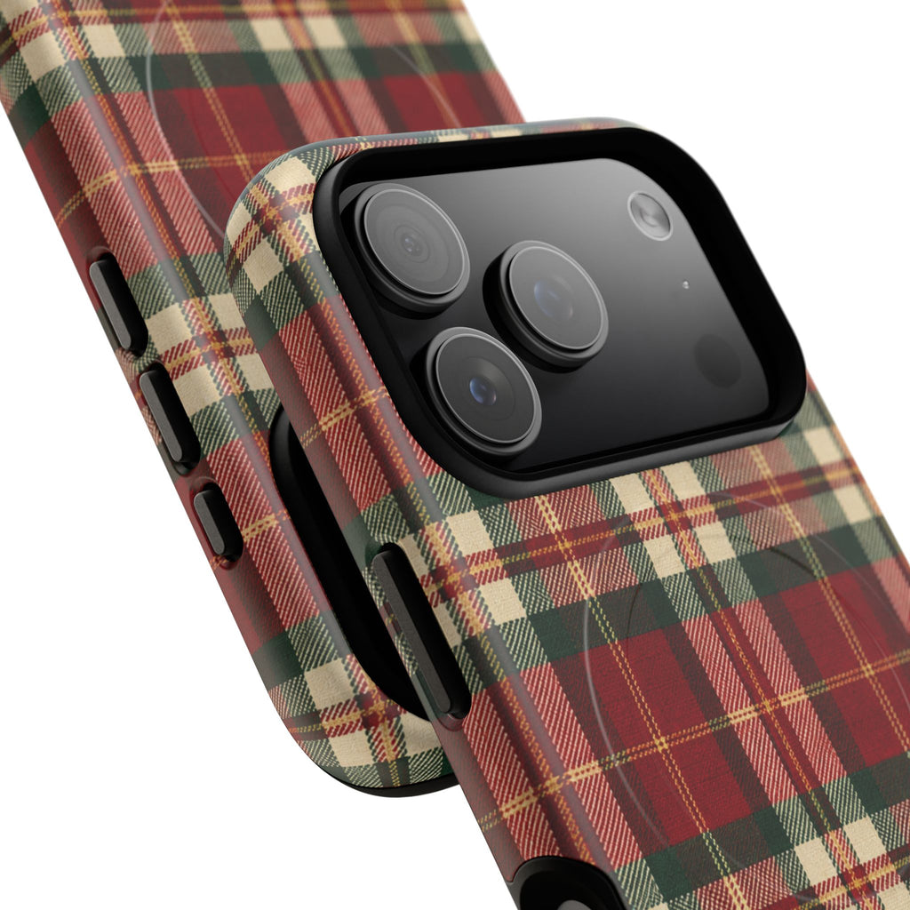 Christmas at the Cabana Plaid -Tough Magnetic Phone Case