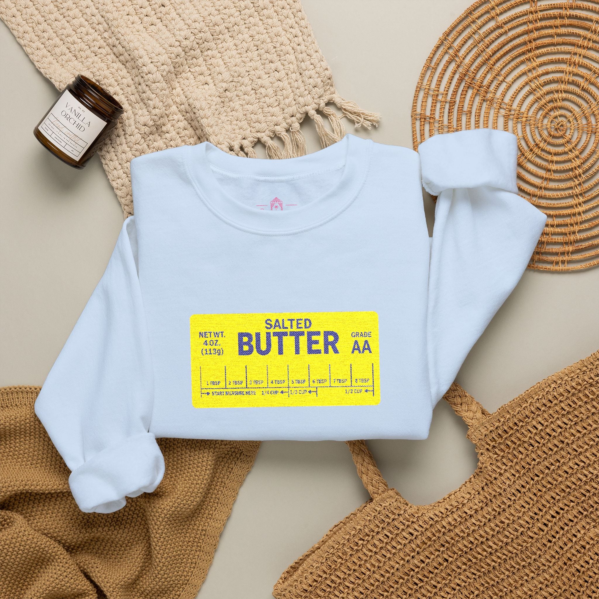 Butter Me Up In The Cabana – Embroidered Sweatshirt