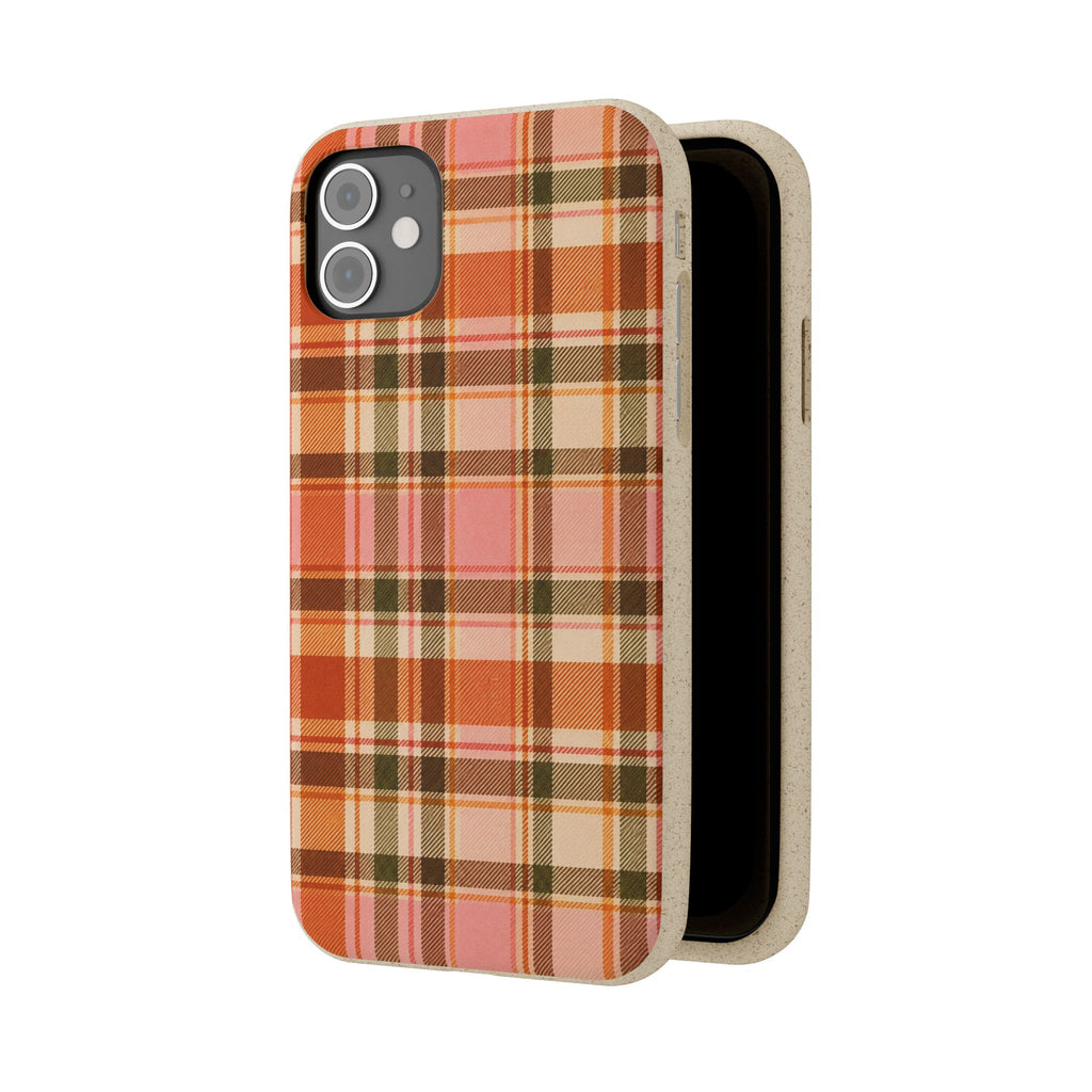 Hello Fall Plaid- Eco-Friendly Biodegradable Phone Case