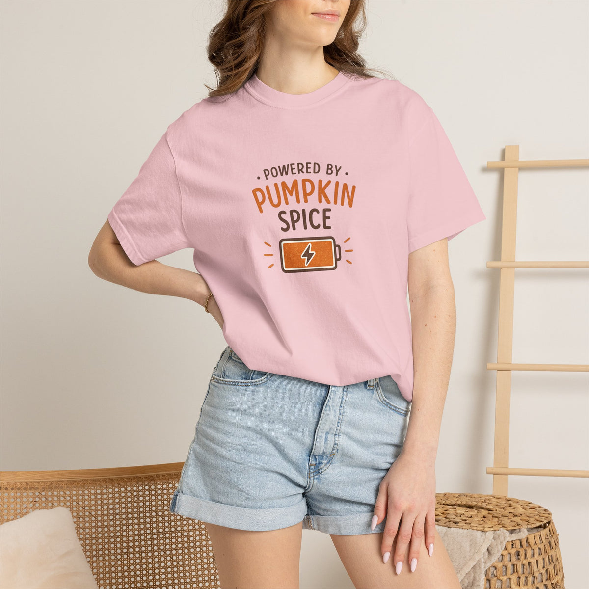 Powered by Pumpkin Spice – Comfort Colors® Tee