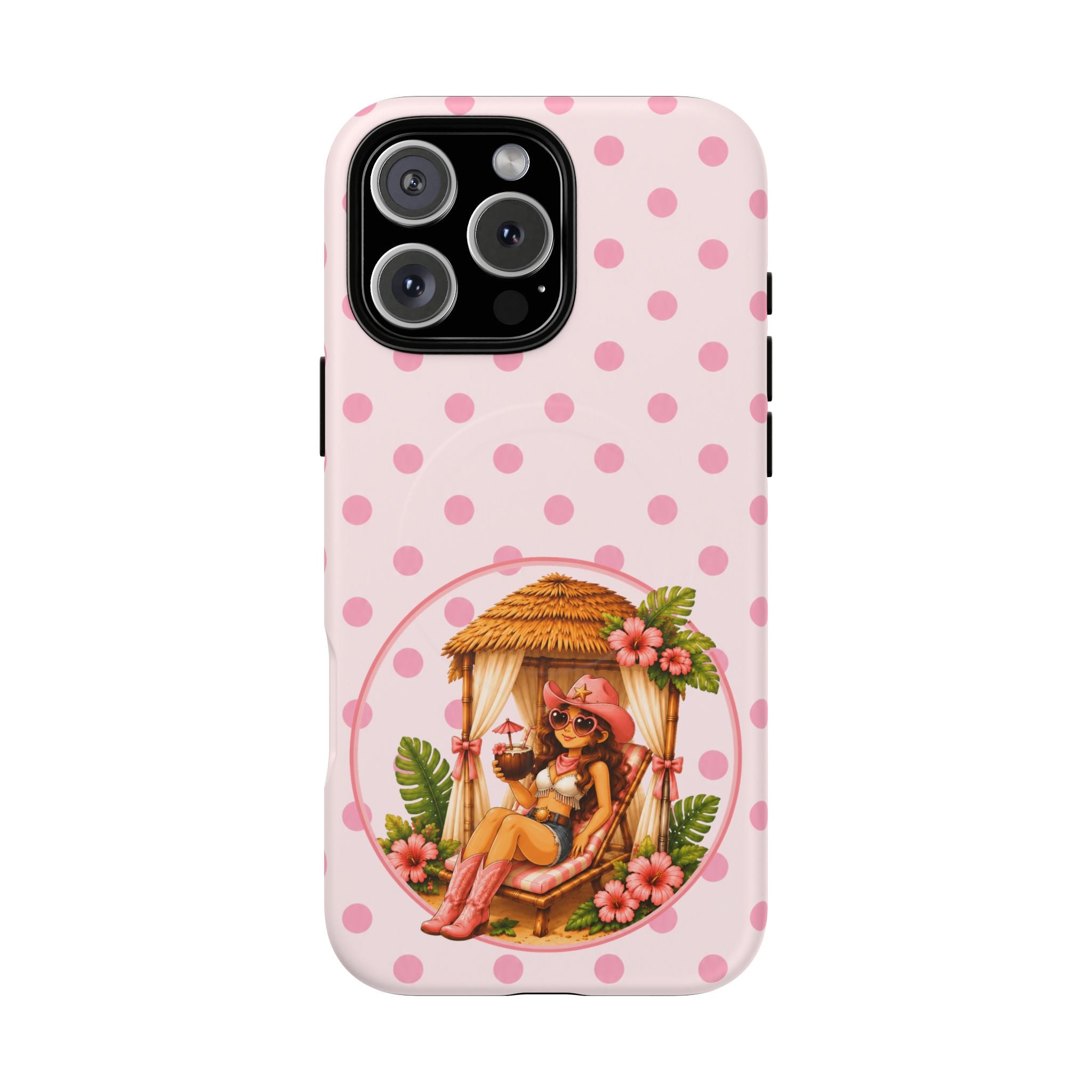 Cabana Cowgirl in Pink-Tough Magnetic Phone Case