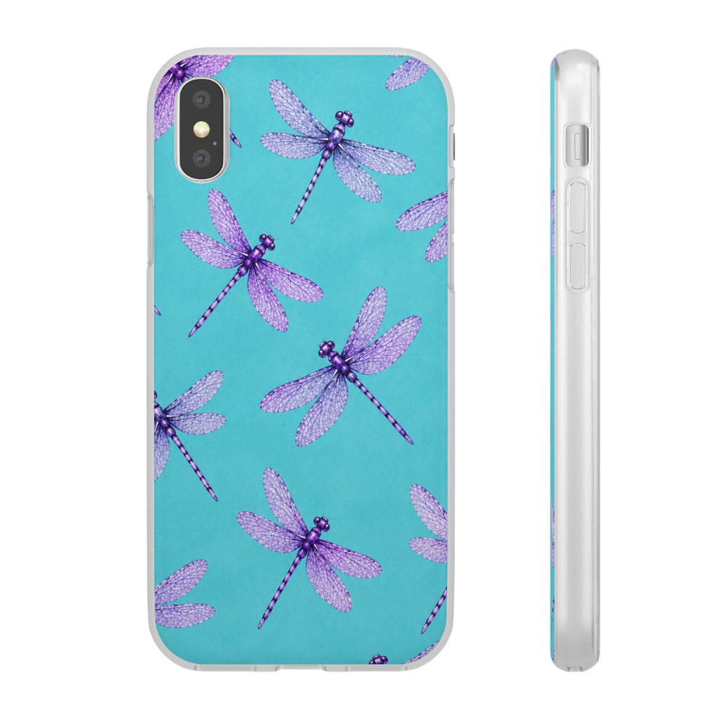 Turquoise Dragonfly Dreams – Flexi iPhone & Samsung Phone Case