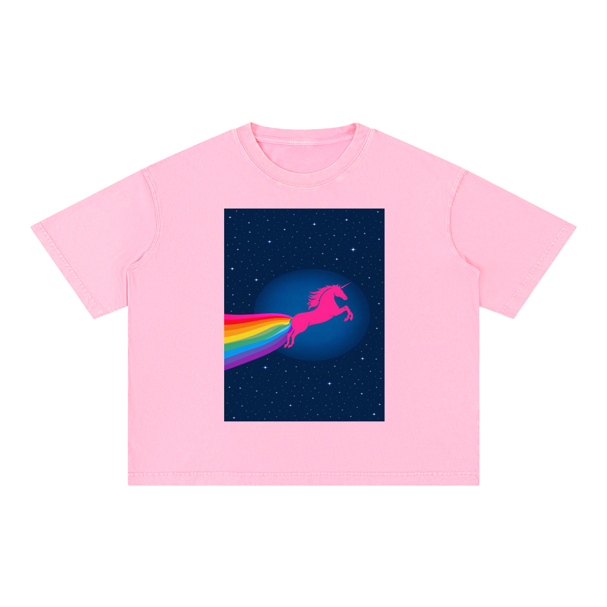 Unicorn Daydream Mineral Wash Boxy Cotton T-Shirt