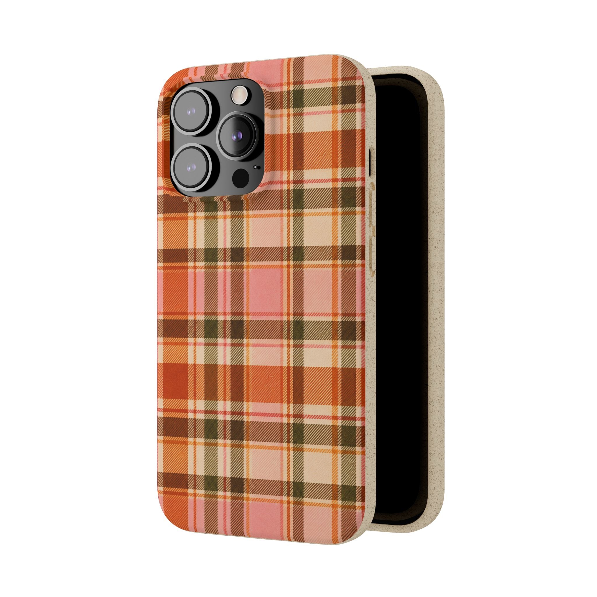 Hello Fall Plaid- Eco-Friendly Biodegradable Phone Case