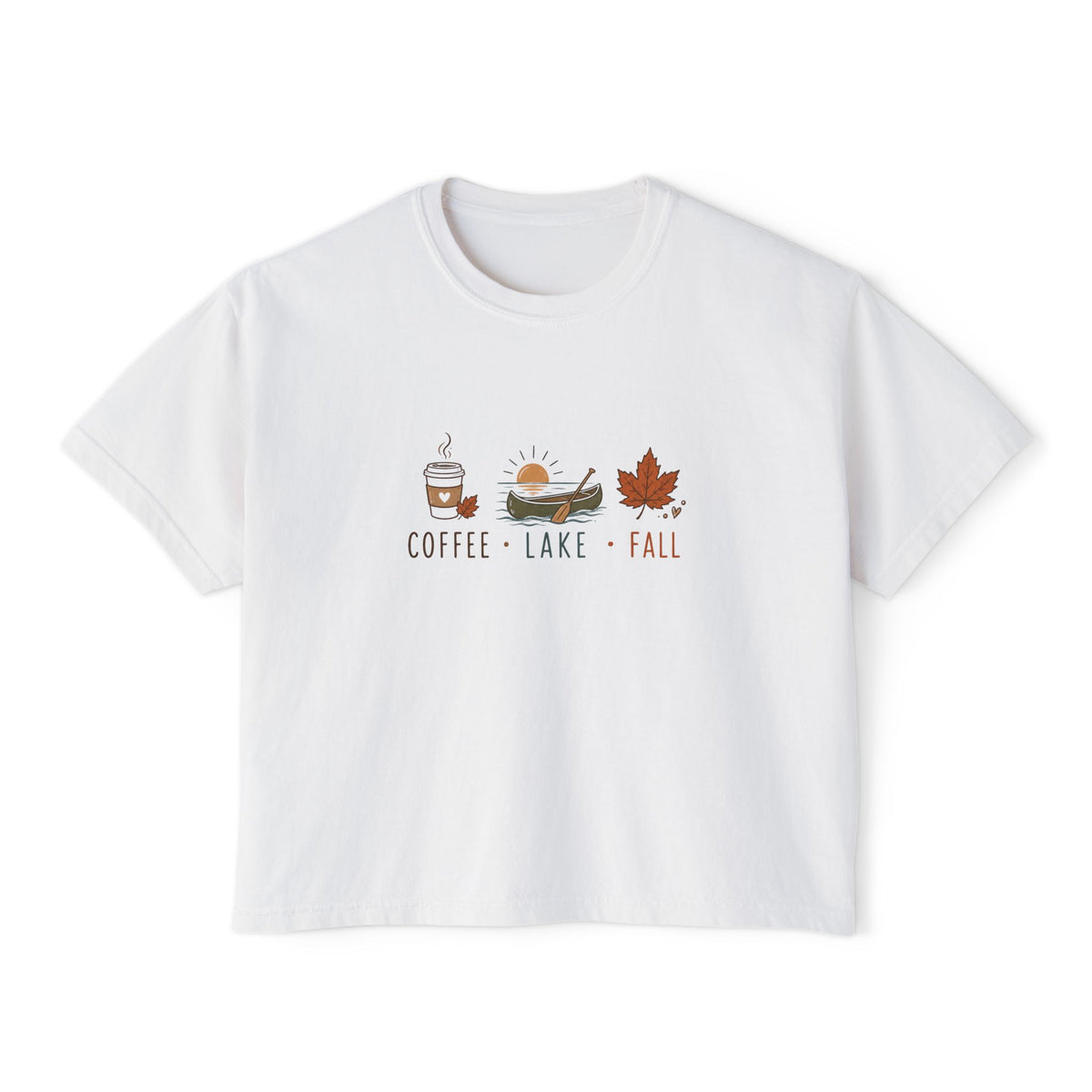 Coffee • Lake • Fall – Boxy Tee