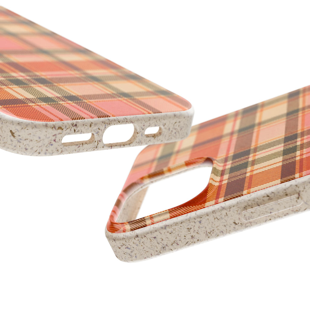 Hello Fall Plaid- Eco-Friendly Biodegradable Phone Case