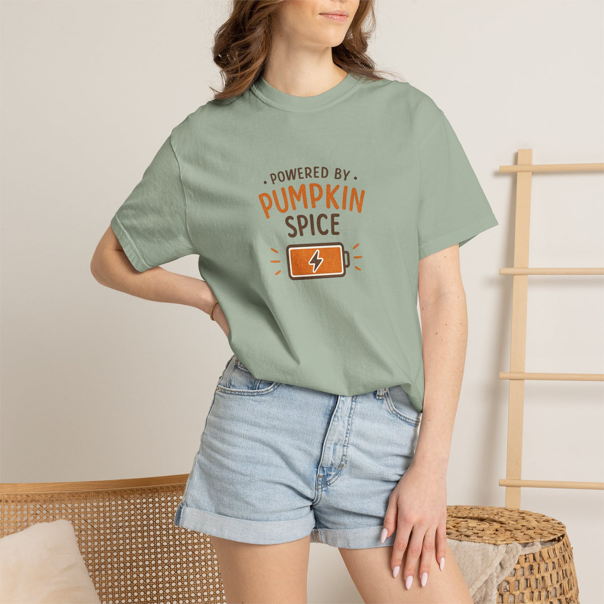 Powered by Pumpkin Spice – Comfort Colors® Tee