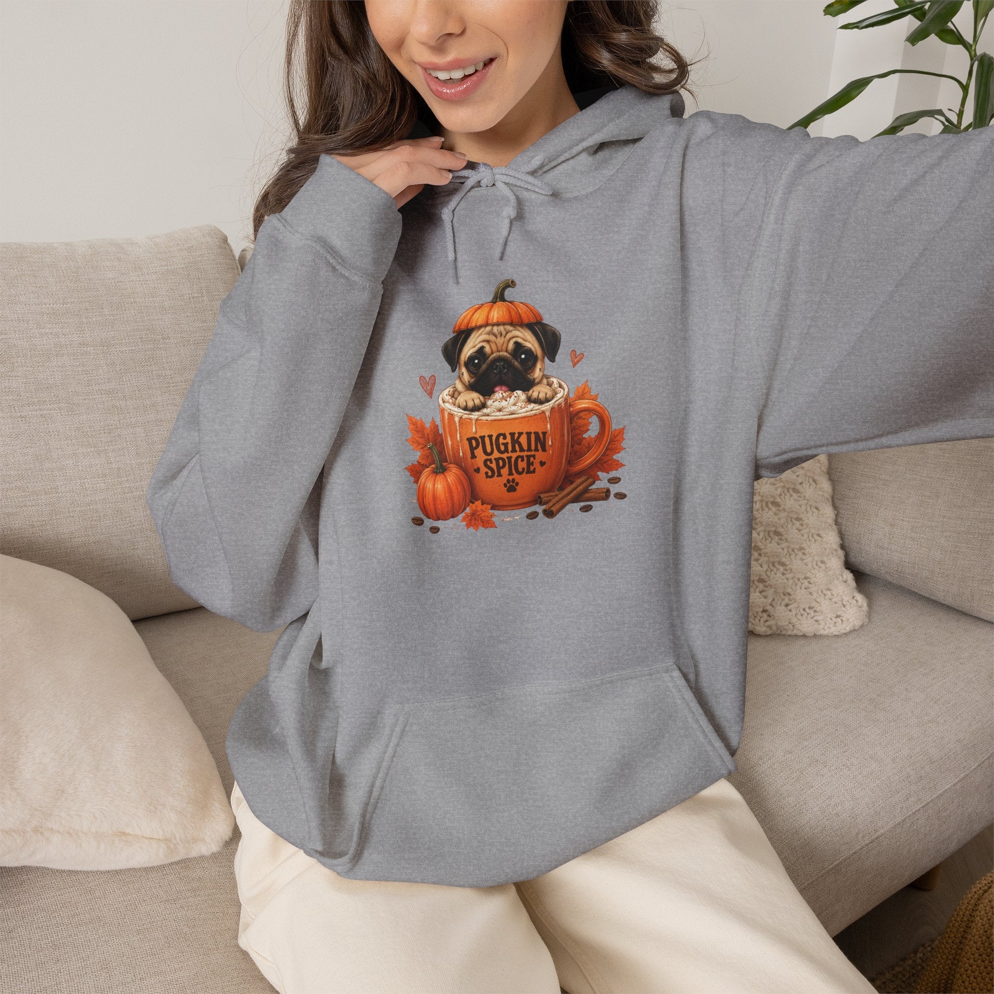 Pumpkin Spice Pug Hoodie — Graphic Sweatshirt