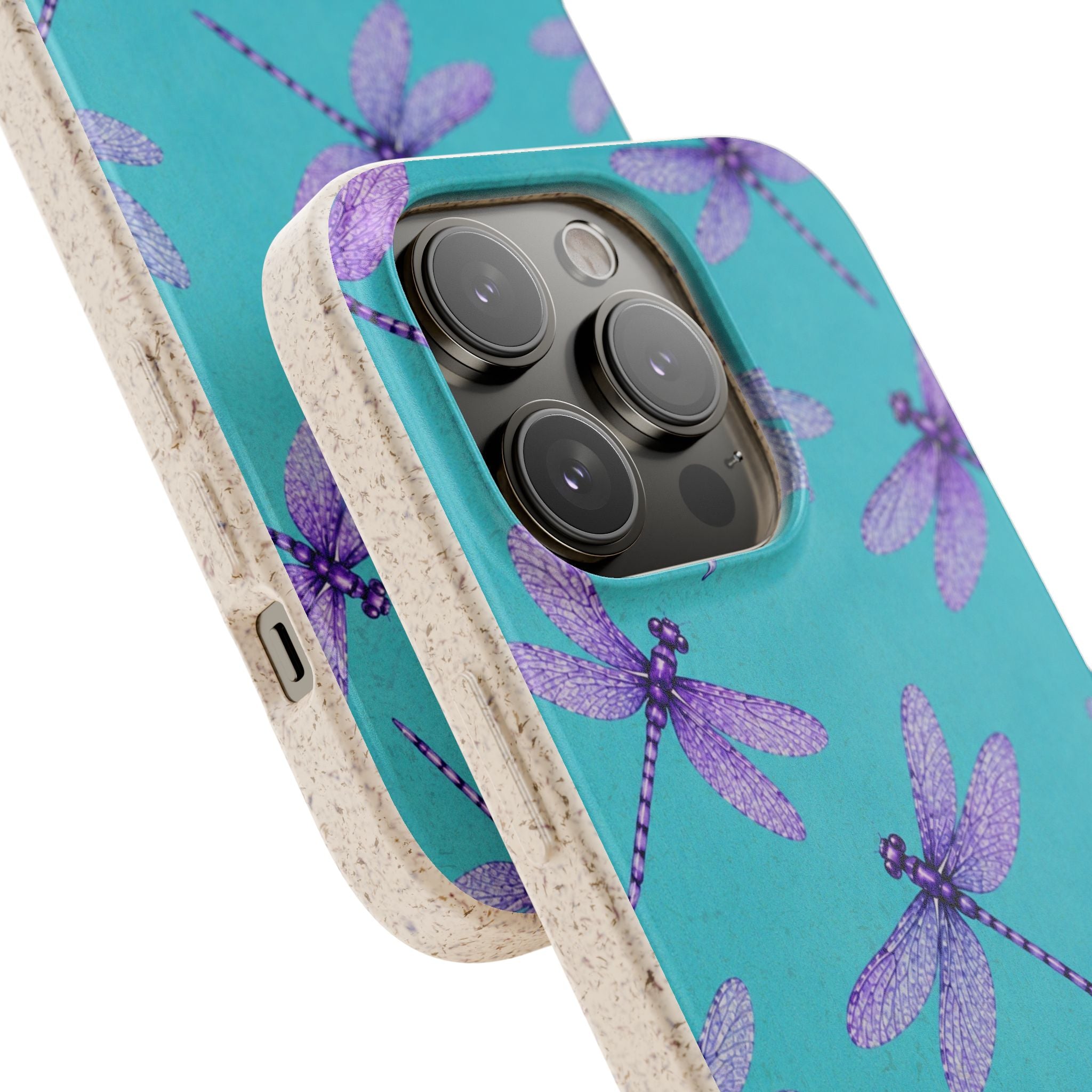 Turquoise Dragonfly Dreams — Eco-Friendly Biodegradable Phone Case