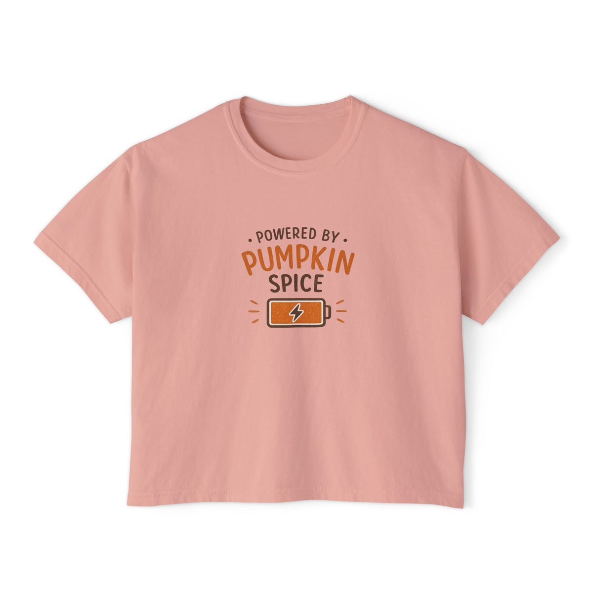 Powered by Pumpkin Spice-Boxy tee