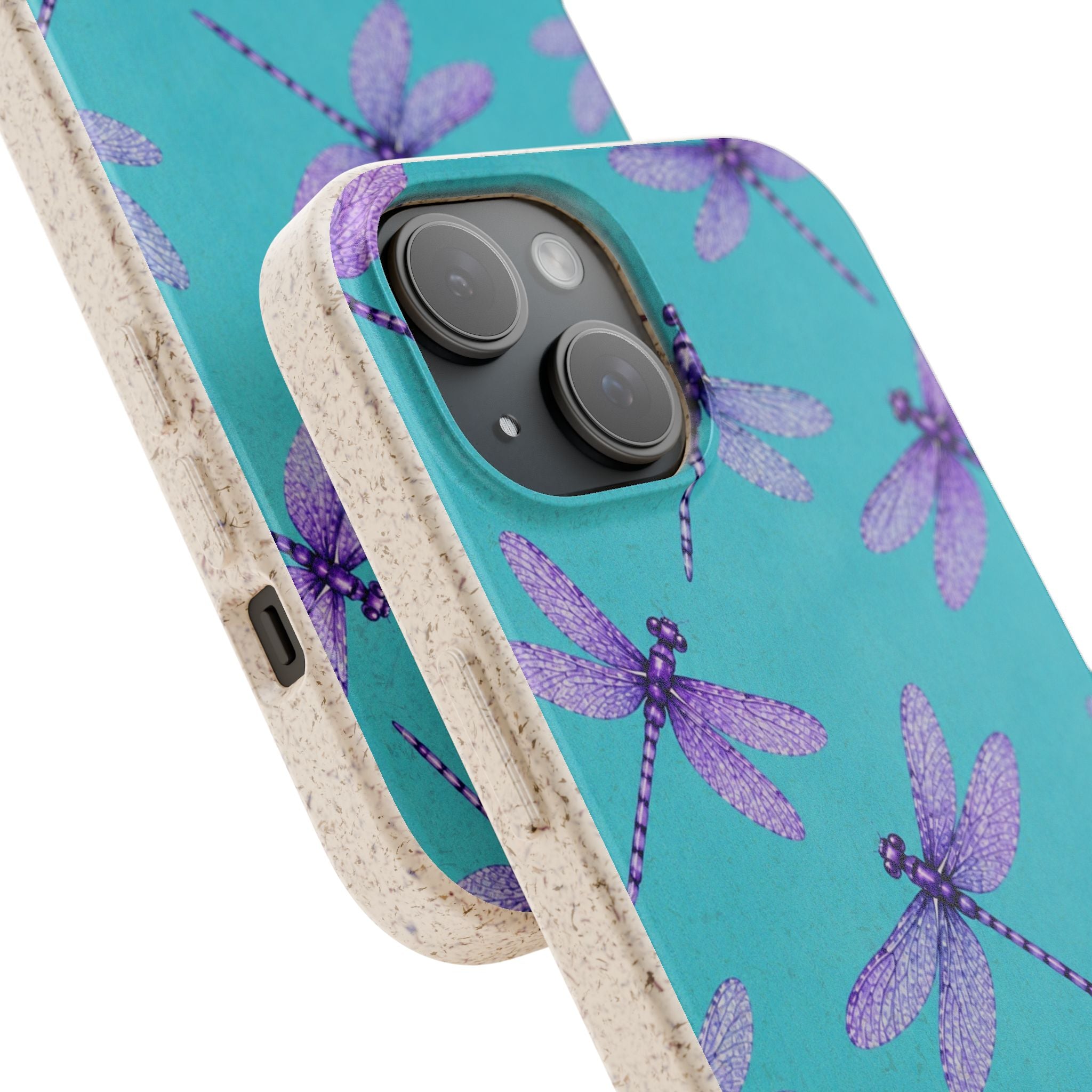 Turquoise Dragonfly Dreams — Eco-Friendly Biodegradable Phone Case
