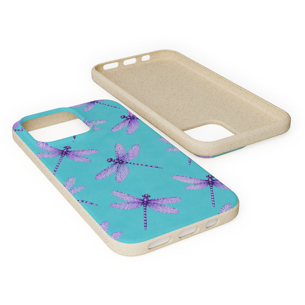 Turquoise Dragonfly Dreams — Eco-Friendly Biodegradable Phone Case