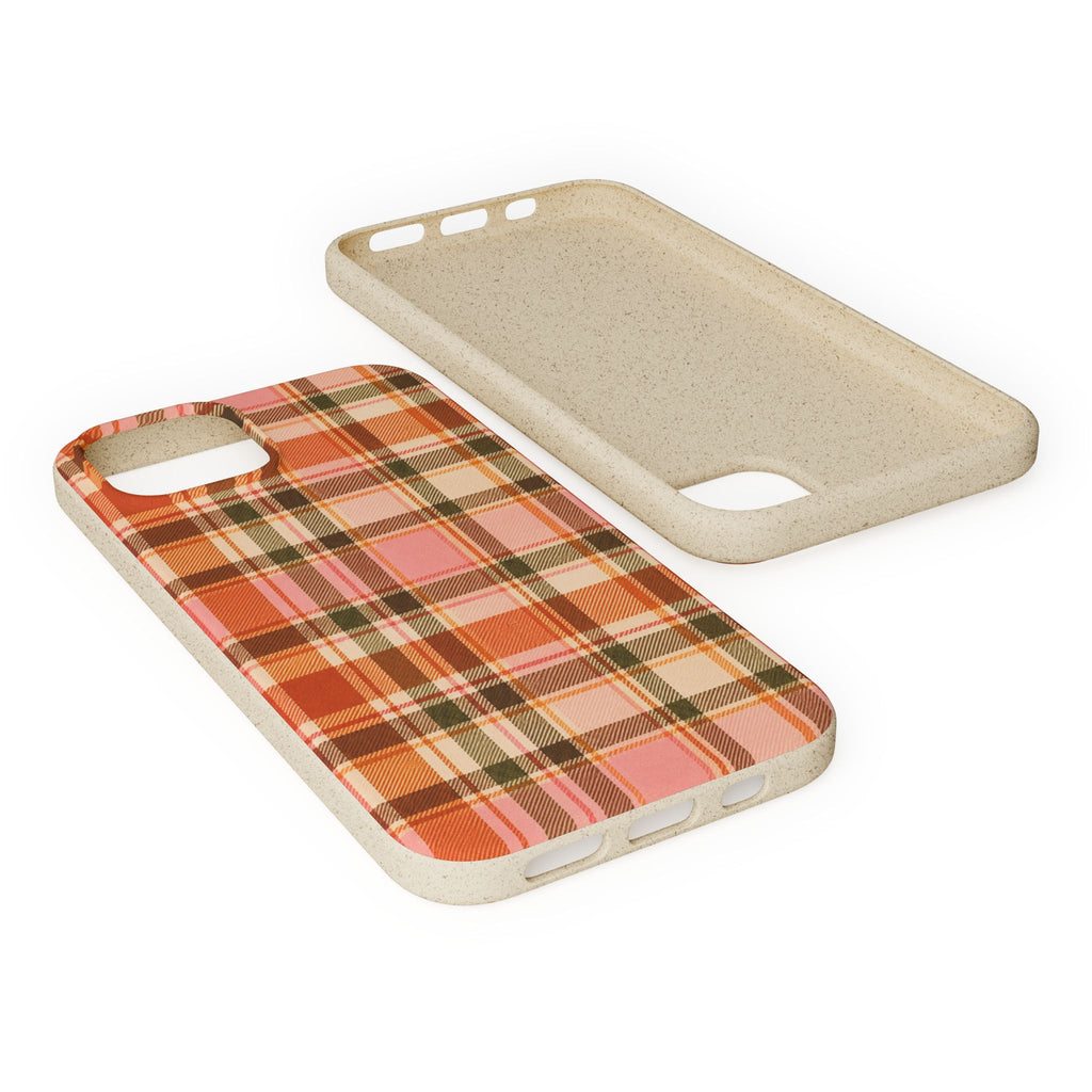 Hello Fall Plaid- Eco-Friendly Biodegradable Phone Case