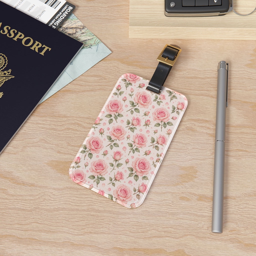 Pink Petals & Paradise-Luggage Tag