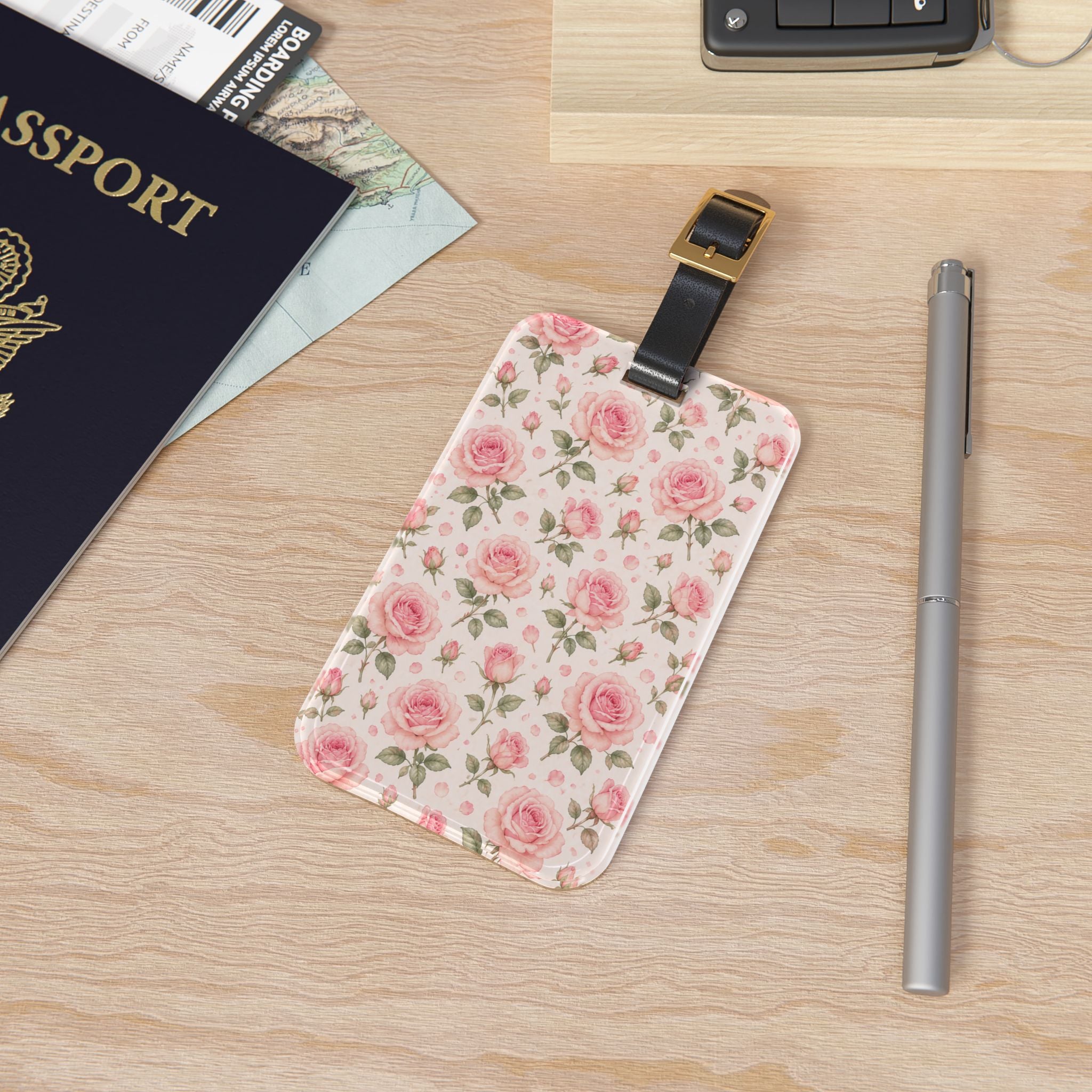 Pink Petals & Paradise-Luggage Tag