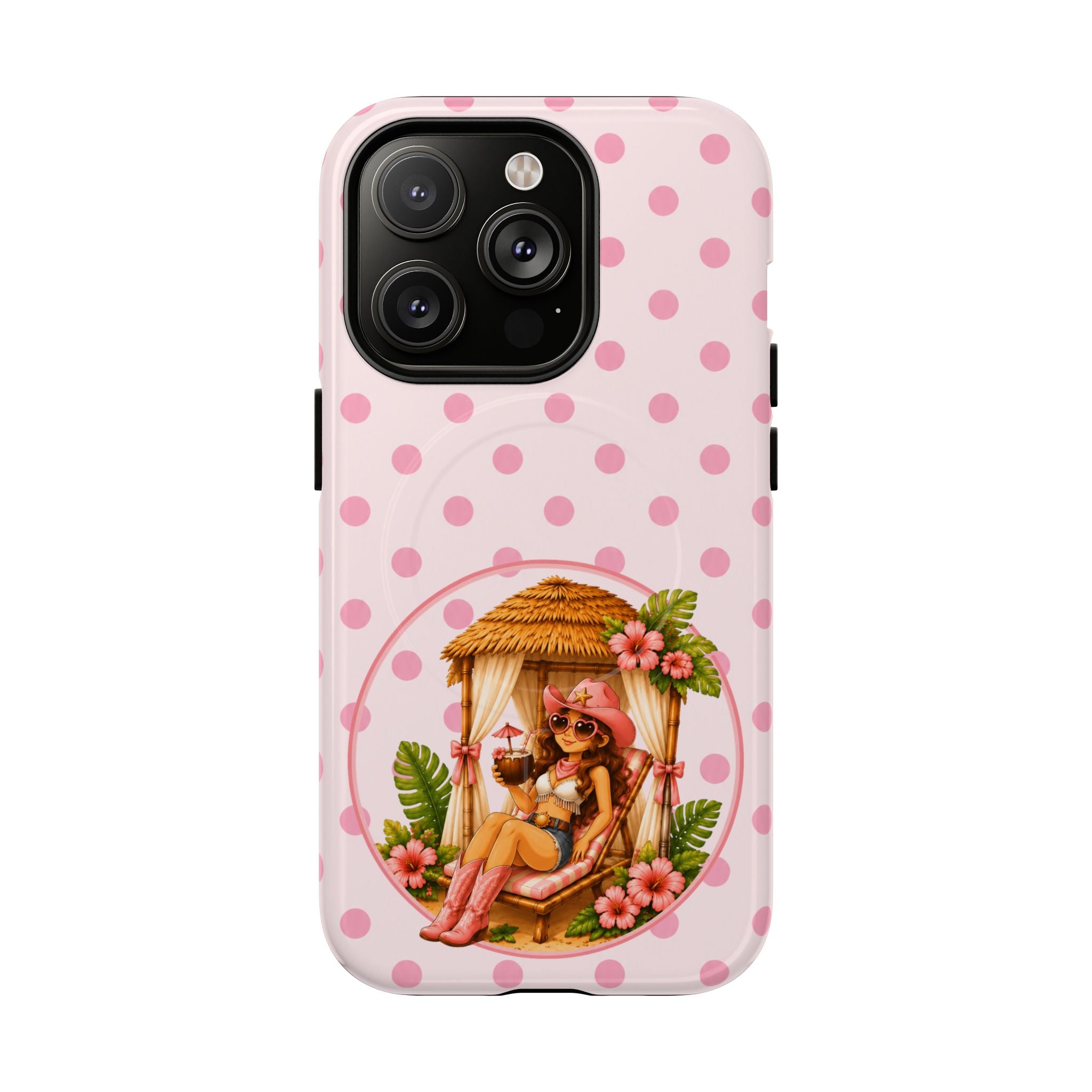 Cabana Cowgirl in Pink-Tough Magnetic Phone Case