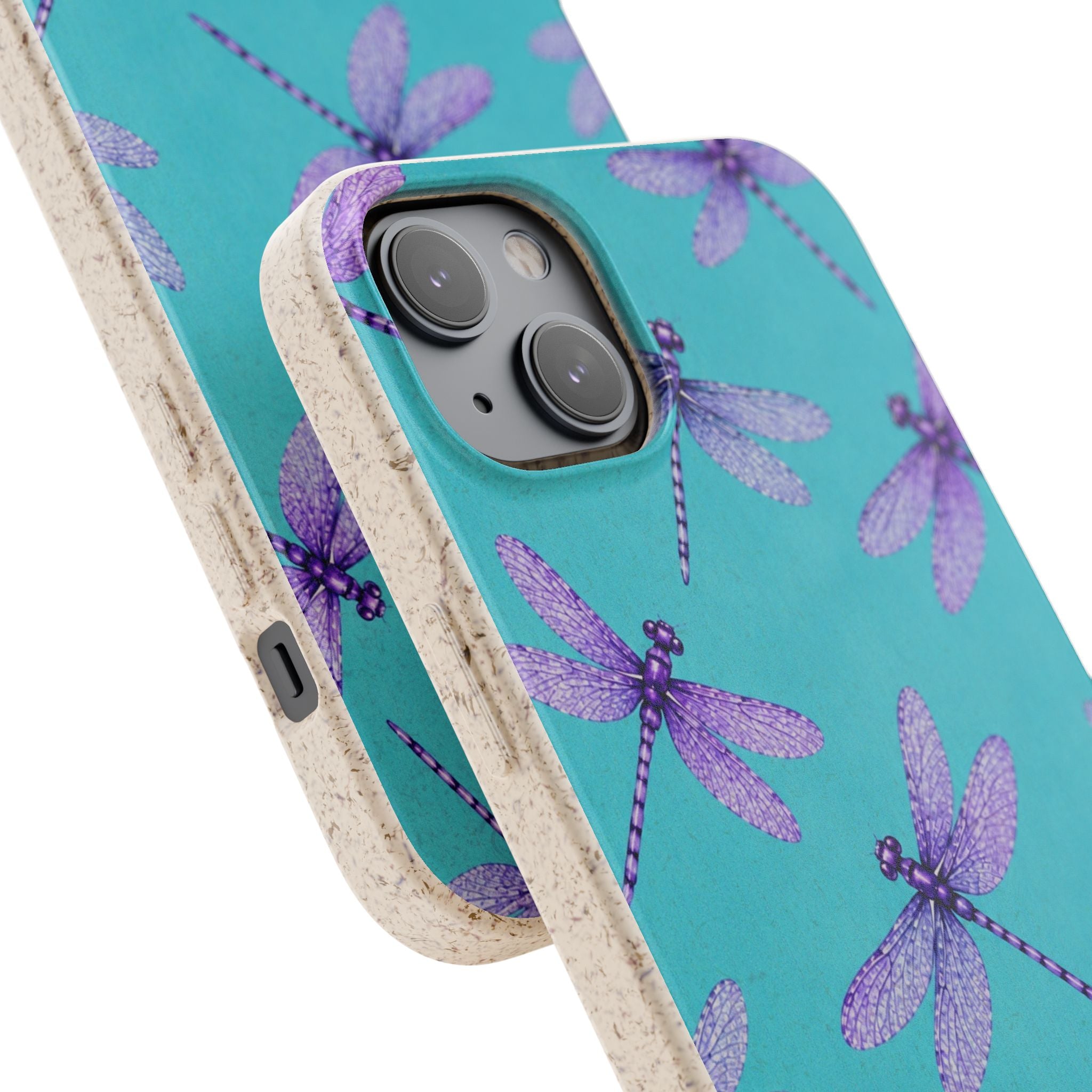 Turquoise Dragonfly Dreams — Eco-Friendly Biodegradable Phone Case