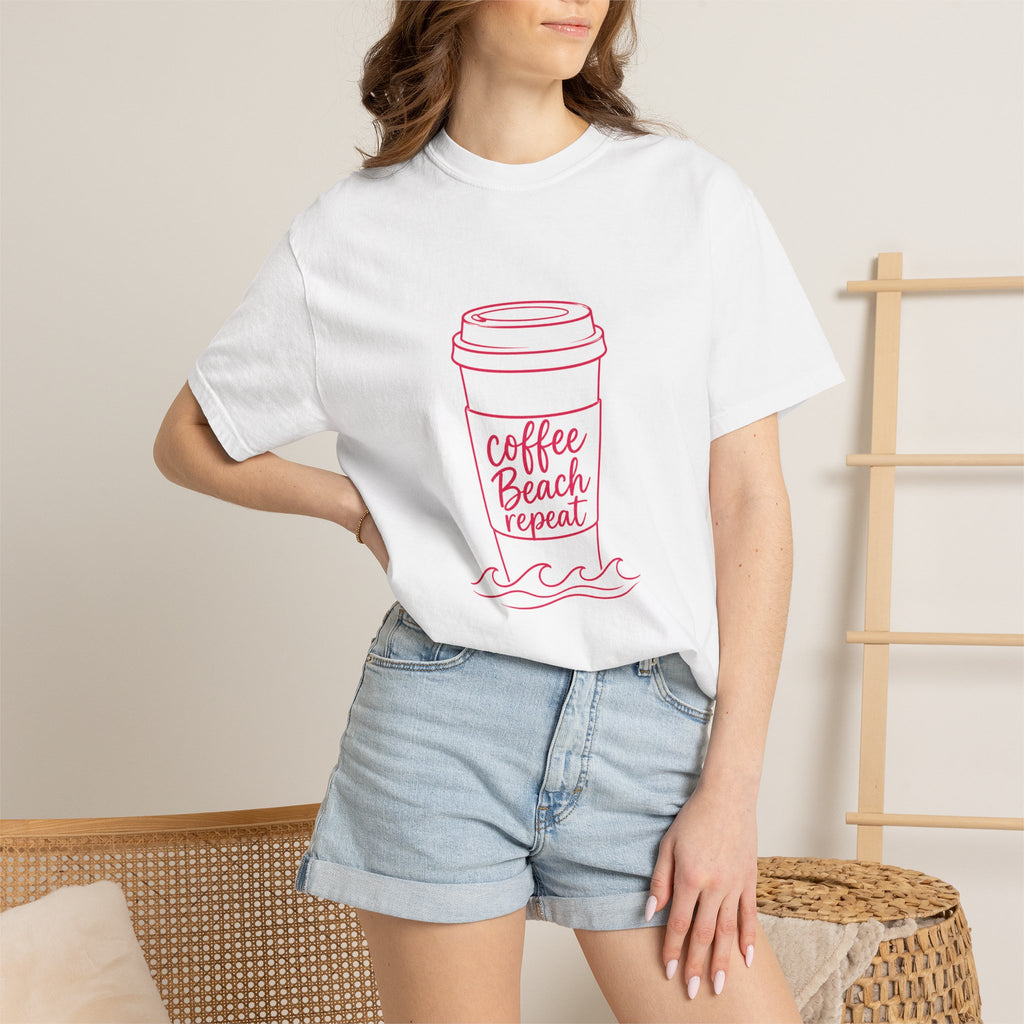Coffee Beach Repeat – Comfort Colors® T-Shirt