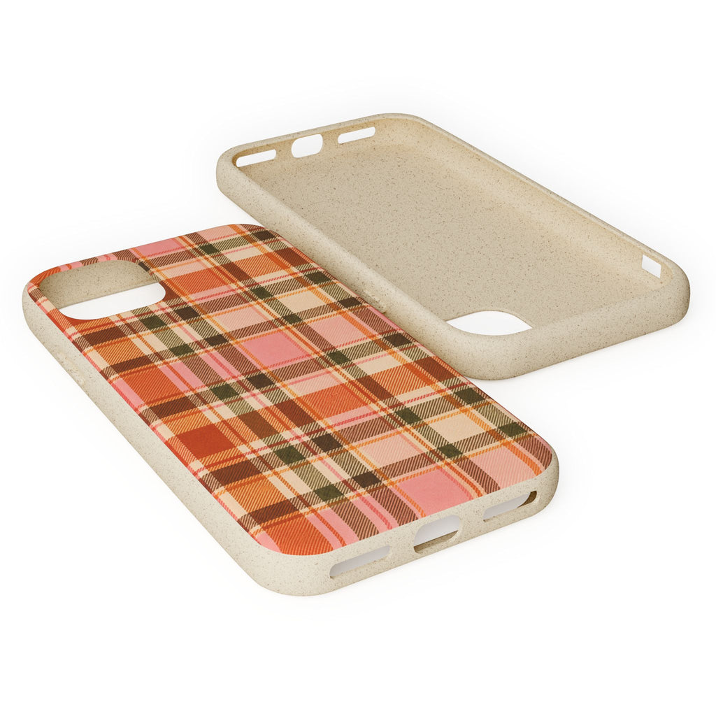 Hello Fall Plaid- Eco-Friendly Biodegradable Phone Case