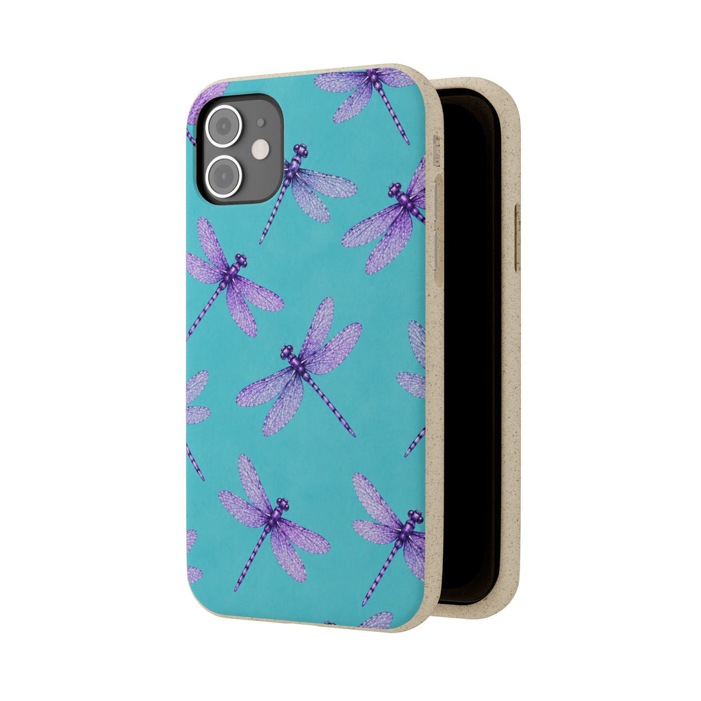 Turquoise Dragonfly Dreams — Eco-Friendly Biodegradable Phone Case