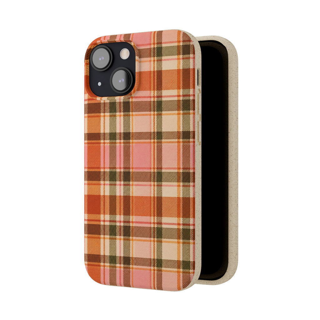 Hello Fall Plaid- Eco-Friendly Biodegradable Phone Case