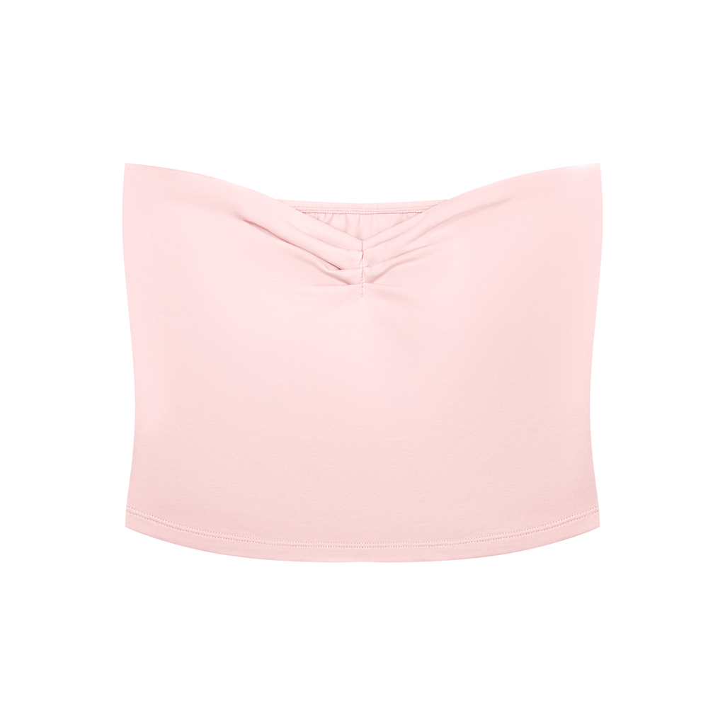 Cabana Hibiscus Garden – Women’s Ruched Cropped Tube Top